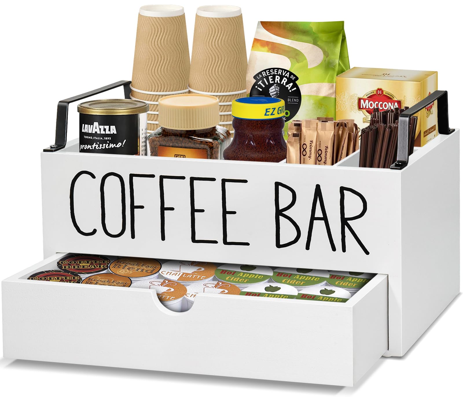 Coffee Station Organizer with Drawer