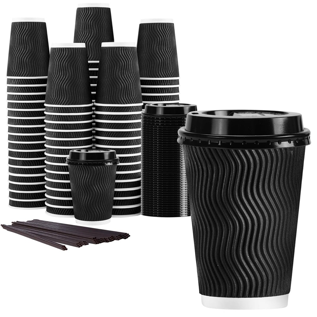 Coffee Cups with Lids 50 Pack