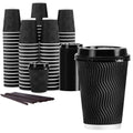 Coffee Cups with Lids 50 Pack