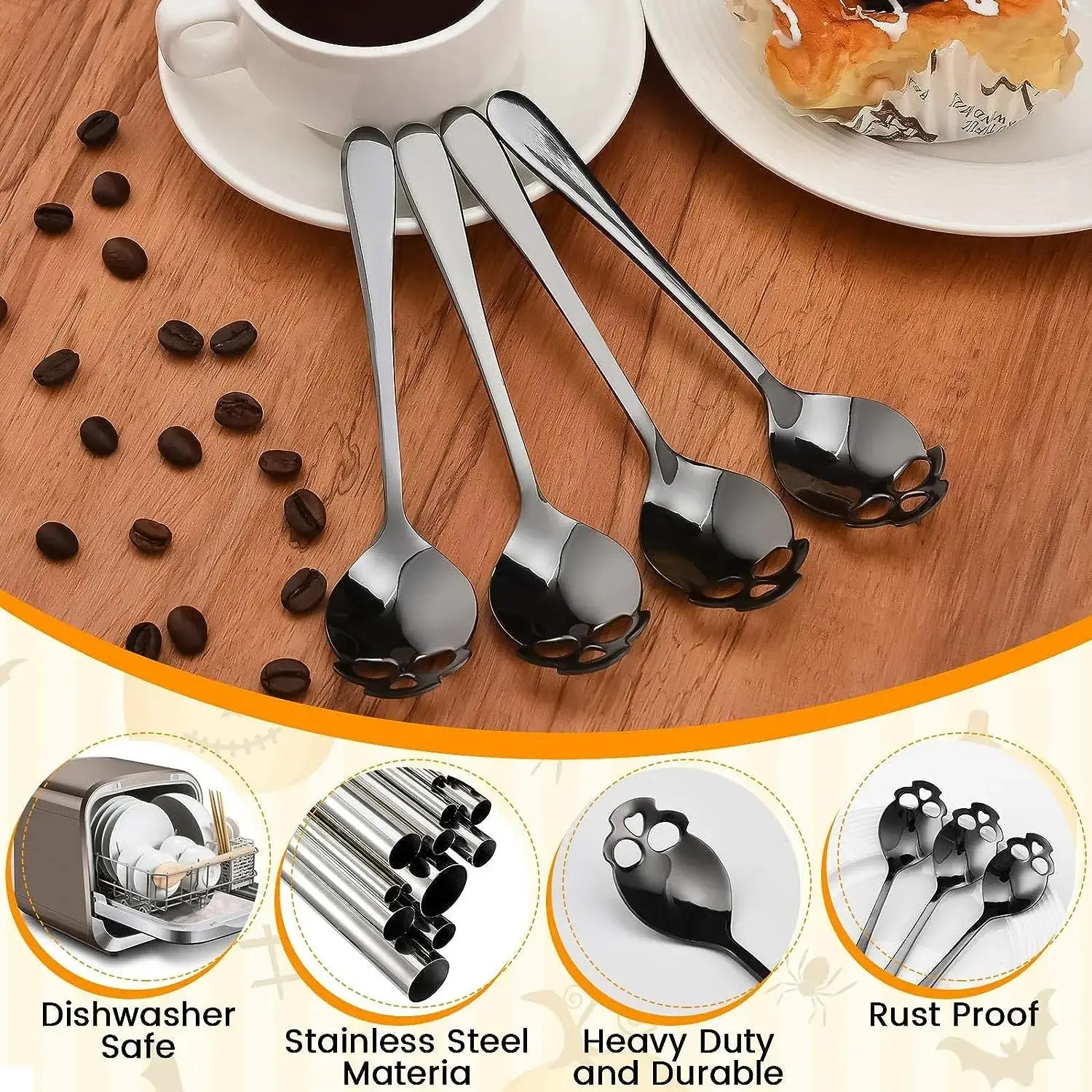 Skull Coffee Spoon - Stainless Steel